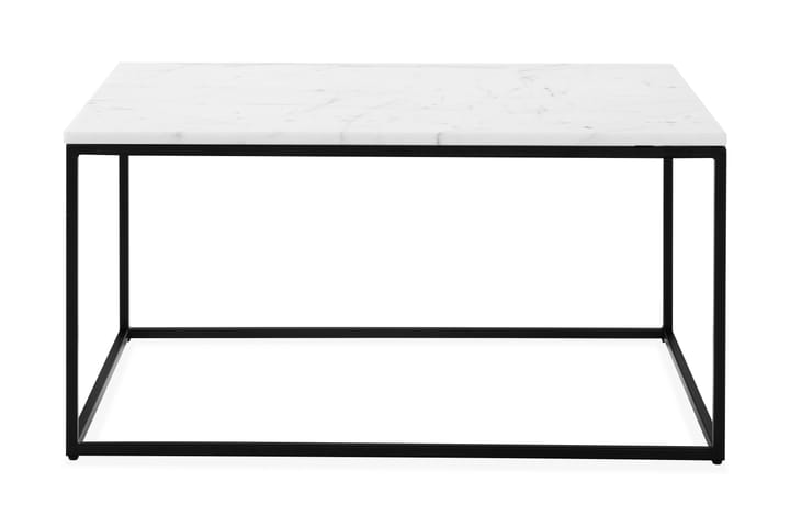 Sohvapöytä Titania 90 cm Marmori - Valkoinen/Mustat jalat - Huonekalut - Pöytä & ruokailuryhmä - Sohvapöytä