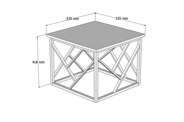 Sohvapöytä Tyrsberget 54 cm - Valkoinen/Musta - Huonekalut - Pöytä & ruokailuryhmä - Sohvapöytä