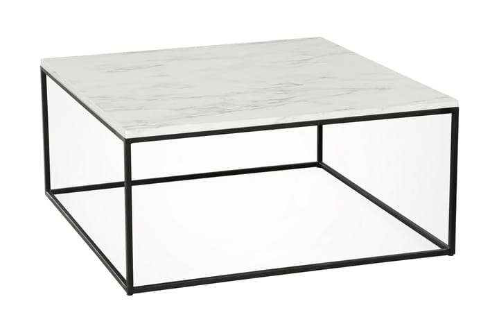 Sohvapöytä Ubbeboda 75 cm - Valkoinen/Musta Marmorikuvio - Huonekalut - Pöytä & ruokailuryhmä - Marmoripöydät