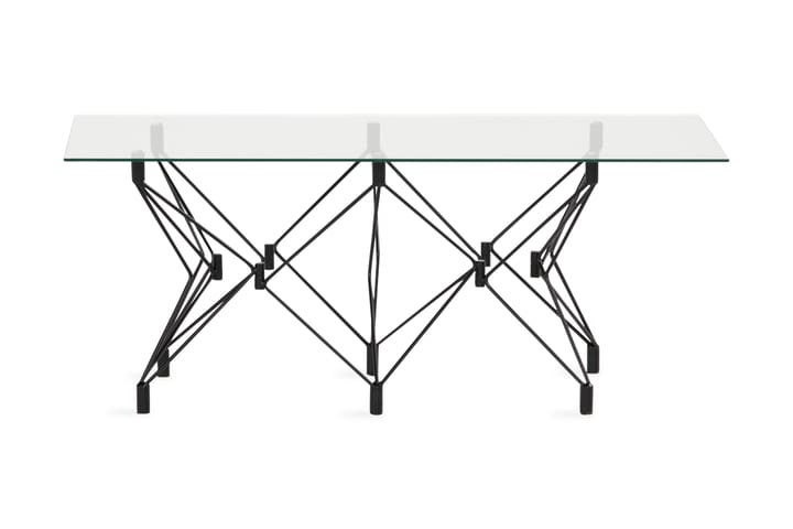 Sohvapöytä Urth 120 cm - Läpinäkyvä/Musta - Huonekalut - Pöytä & ruokailuryhmä - Sohvapöytä