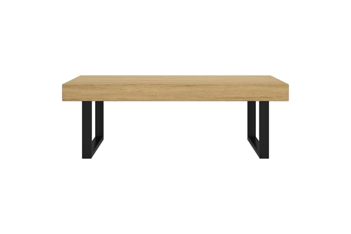 Sohvapöytä vaaleanruskea ja musta 120x60x40 cm MDF ja rauta - Ruskea - Huonekalut - Pöytä & ruokailuryhmä - Sohvapöytä