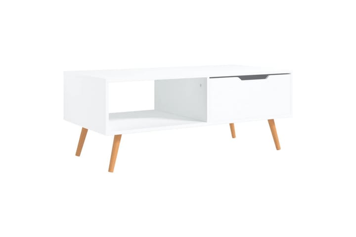 Sohvapöytä valkoinen 100x49,5x43 cm lastulevy - Valkoinen - Huonekalut - Pöytä & ruokailuryhmä - Sohvapöytä