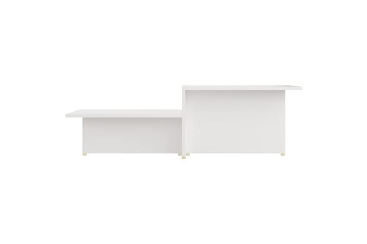 Sohvapöytä valkoinen 111,5x50x33 cm lastulevy - Huonekalut - Pöytä & ruokailuryhmä - Sohvapöytä
