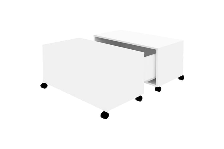 Sohvapöytä valkoinen 75x75x38 cm lastulevy - Huonekalut - Pöydät & ruokailuryhmät - Sohvapöytä