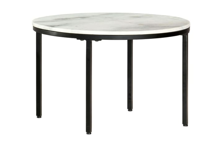 Sohvapöytä valkoinen ja musta Ã˜65 cm aito marmori - Huonekalut - Pöydät & ruokailuryhmät - Sohvapöytä