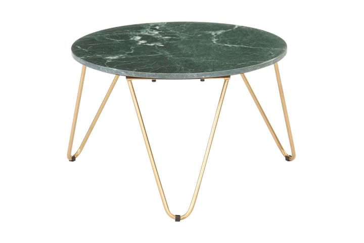 Sohvapöytä vihreä 65x65x42 cm aito kivi marmorikuviolla - Huonekalut - Pöytä & ruokailuryhmä - Sohvapöytä