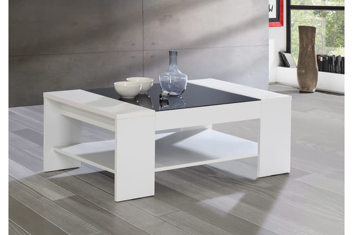 Sohvapöytä Wallenstein 120 cm - Valkoinen/musta - Huonekalut - Pöytä & ruokailuryhmä - Sohvapöytä