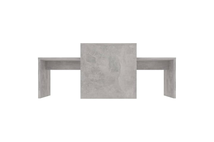 Sohvapöytäsarja betoninharmaa 100x48x40 cm lastulevy - Harmaa - Huonekalut - Pöydät & ruokailuryhmät - Sohvapöytä