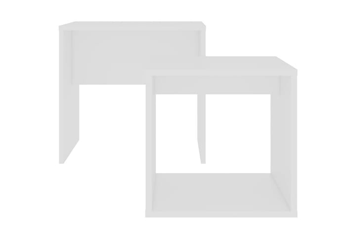 Sohvapöytäsarja korkeakiilto valkoinen 48x30x45 cm lastulevy - Valkoinen - Huonekalut - Pöydät & ruokailuryhmät - Sohvapöytä