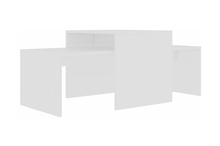 Sohvapöytäsarja valkoinen 100x48x40 cm lastulevy - Valkoinen - Huonekalut - Pöydät & ruokailuryhmät - Sohvapöytä
