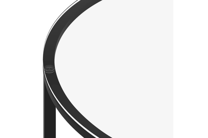 Teepöytä musta ja läpinäkyvä 70 cm karkaistu lasi - Musta - Huonekalut - Pöytä & ruokailuryhmä - Sohvapöytä