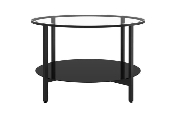 Teepöytä musta ja läpinäkyvä 70 cm karkaistu lasi - Musta - Huonekalut - Pöytä & ruokailuryhmä - Sohvapöytä