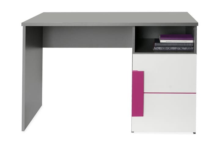 Kirjoituspöytä Cheddington 110 cm - Harmaa/Valkoinen/Liila - Huonekalut - Pöydät - Kirjoituspöydät