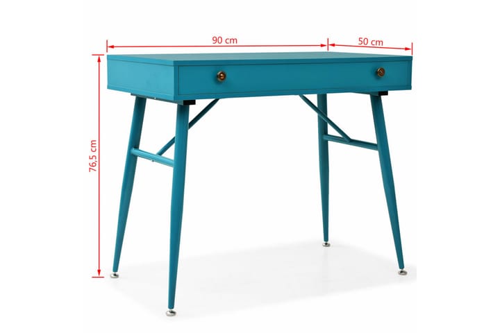 Kirjoituspöytä vetolaatikolla 90x50x76,5cm antiikkinen - Vihreä - Huonekalut - Pöydät - Kirjoituspöydät