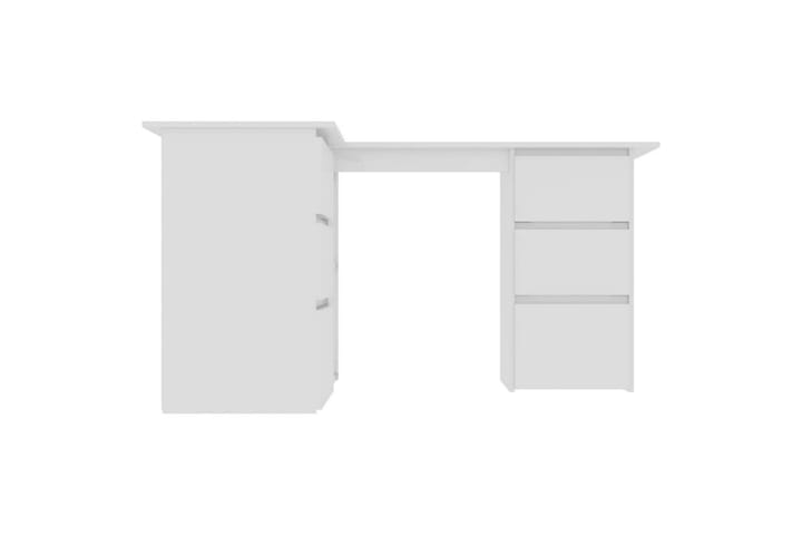 Kulmapöytä korkeakiilto valkoinen 145x100x76 cm lastulevy - Valkoinen - Huonekalut - Sängyt - Kerrossängyt