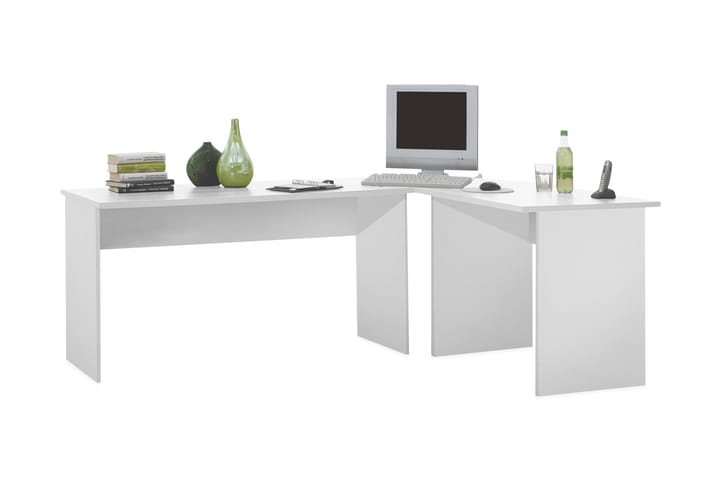 Kulmakirjoituspöytä Golbat 205 Valkoinen - Huonekalut - Pöydät & ruokailuryhmät - Työpöytä - Kirjoituspöytä - Kulmakirjoituspöytä