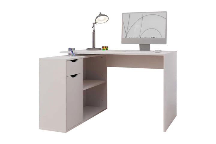 Kulmakirjoituspöytä Gratus 120 cm - Valkoinen - Huonekalut - Pöydät & ruokailuryhmät - Työpöytä - Kirjoituspöytä