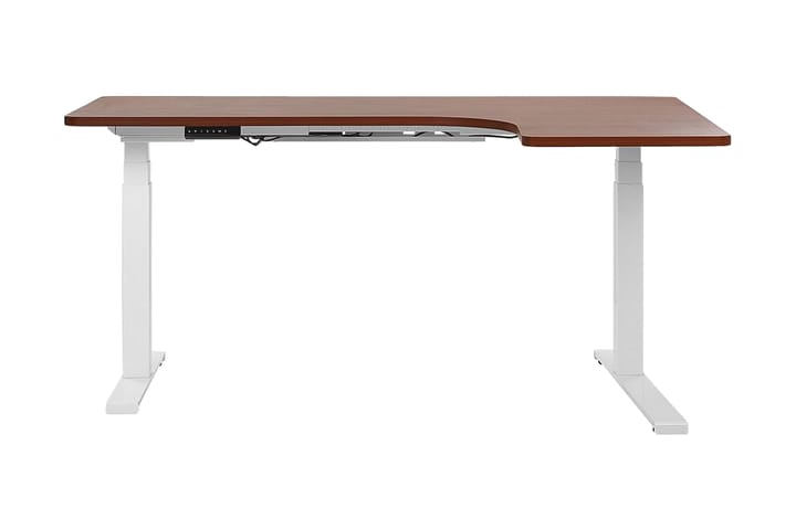 Kulmakirjoituspöytä Hengrove 160 cm Oikea Sähkösäätöinen - Valkoinen / Puu - Huonekalut - Pöydät & ruokailuryhmät - Työpöytä - Kirjoituspöytä