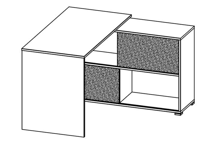 Kulmakirjoituspöytä Starkey 120 cm - Valkoinen/Tammi - Huonekalut - Pöytä & ruokailuryhmä - Työpöytä - Kirjoituspöytä - Kulmakirjoituspöytä