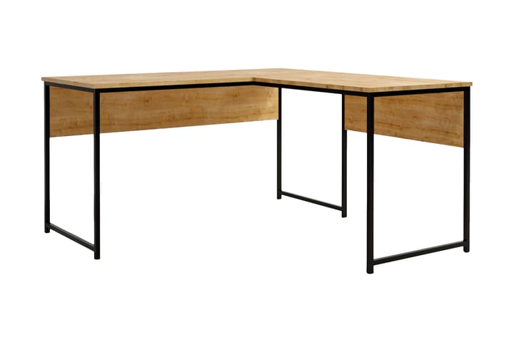Kulmakirjoituspöytä Tasarima 160 cm - Luonnonväri/Musta - Huonekalut - Pöytä & ruokailuryhmä - Työpöytä - Kirjoituspöytä - Kulmakirjoituspöytä