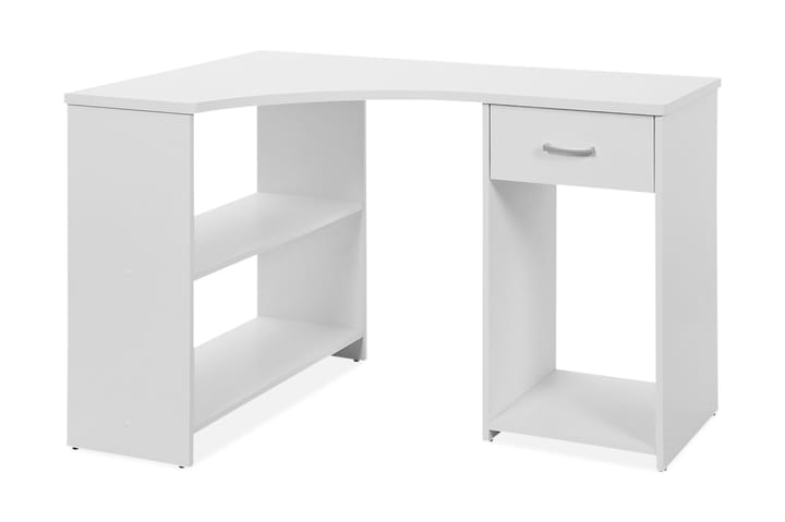 Kulmakirjoituspöytä Winnick 118 cm - Valkoinen - Huonekalut - Pöydät & ruokailuryhmät - Työpöytä - Kirjoituspöytä - Kulmakirjoituspöytä