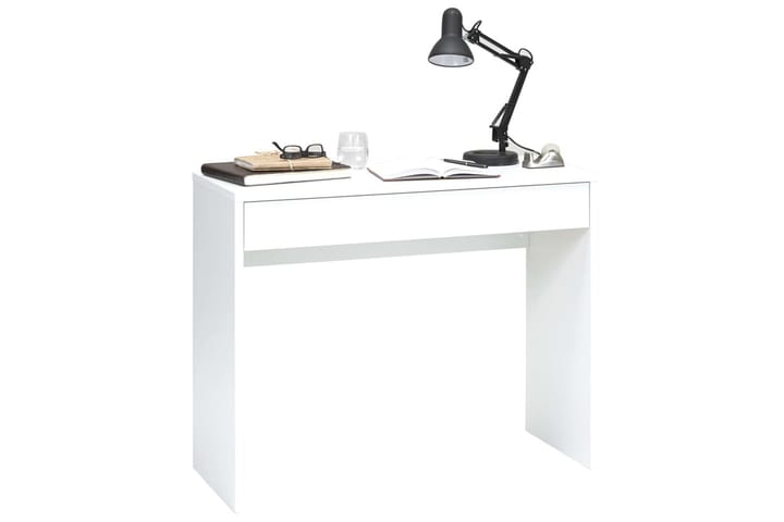 FMD Työpöytä leveällä vetolaatikolla 100x40x80 cm valkoinen - Valkoinen - Huonekalut - Pöydät & ruokailuryhmät - Työpöytä - Kirjoituspöytä