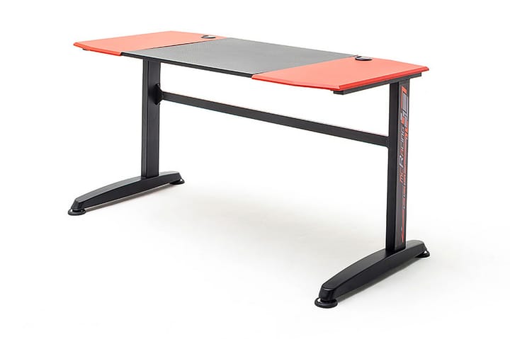 Gaming Kirjoituspöytä Fother 140 cm - Punainen/Musta/Metalli - Huonekalut - Pöytä & ruokailuryhmä - Työpöytä - Kirjoituspöytä