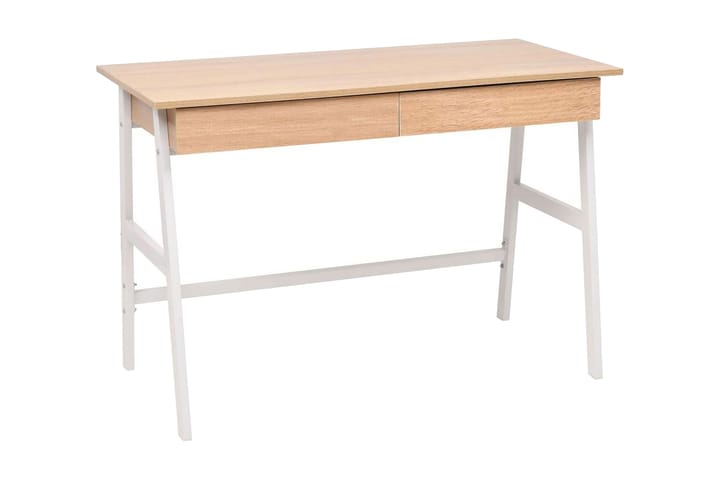 Kirjoituspöytä 110x55x75 cm tammi ja valkoinen - Ruskea - Huonekalut - Pöytä & ruokailuryhmä - Työpöytä - Kirjoituspöytä