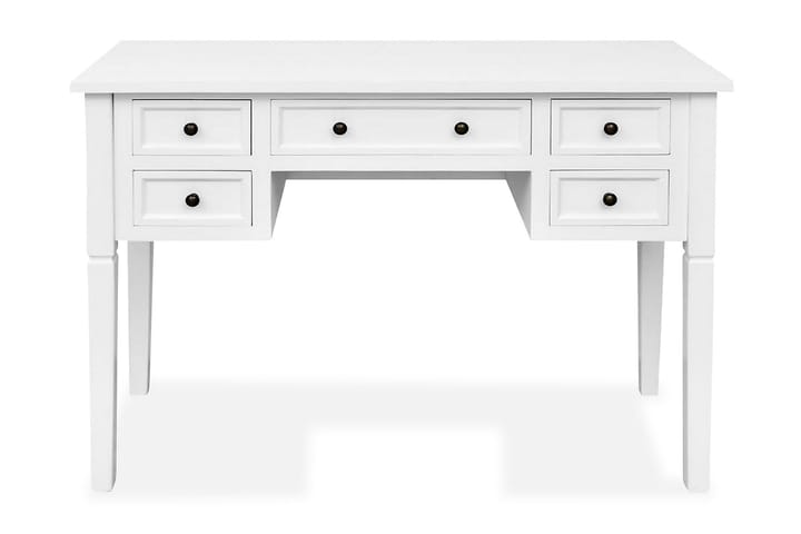 Kirjoituspöytä 5 laatikolla valkoinen - Valkoinen - Huonekalut - Pöydät & ruokailuryhmät - Työpöytä - Kirjoituspöytä