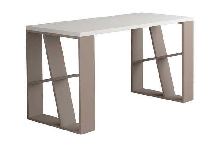 Kirjoituspöytä Adong 140 cm - Valkoinen/Beige - Huonekalut - Pöydät & ruokailuryhmät - Työpöytä - Kirjoituspöytä