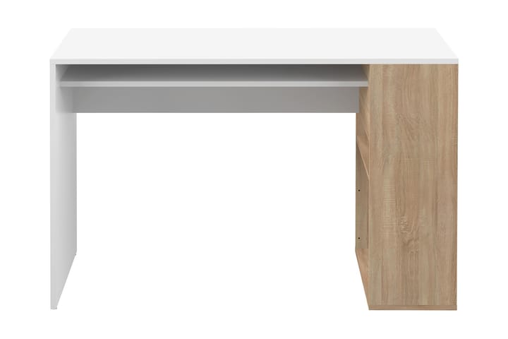 Kirjoituspöytä Axtrian 114 cm Säilytyksellä 2 hyllyä - Ruskea/Valkoinen - Huonekalut - Pöydät & ruokailuryhmät - Työpöytä - Kirjoituspöytä