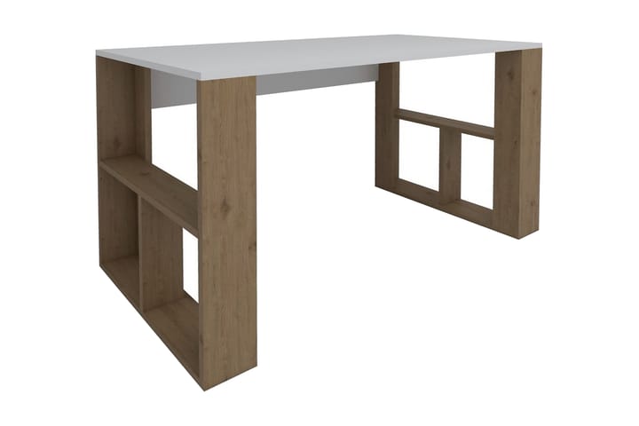Kirjoituspöytä Carmes 120 cm - Valkoinen/Luonnonväri - Huonekalut - Pöytä & ruokailuryhmä - Työpöytä - Kirjoituspöytä