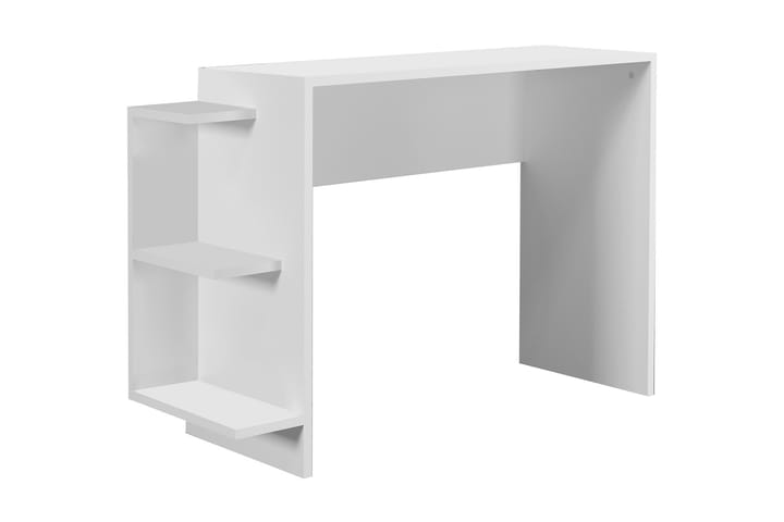 Kirjoituspöytä Clora 104 cm Säilytyksellä Sivuhyllyt - Valkoinen - Huonekalut - Pöydät & ruokailuryhmät - Työpöytä - Kirjoituspöytä