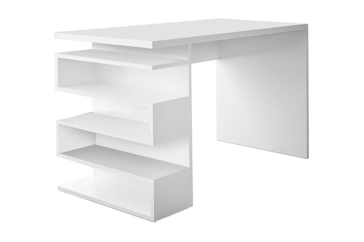 Kirjoituspöytä Clora 120 cm Sivusäilytyksellä - Valkoinen - Huonekalut - Pöydät & ruokailuryhmät - Työpöytä - Kirjoituspöytä