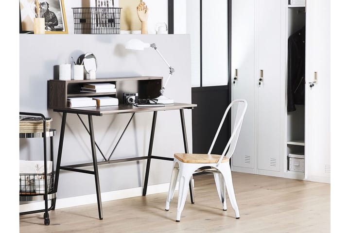 Kirjoituspöytä Dacion 100 cm Säilytyksellä Hyllyt - Tummanruskea - Huonekalut - Pöytä & ruokailuryhmä - Työpöytä - Kirjoituspöytä