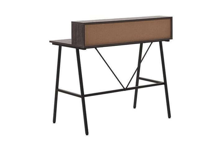 Kirjoituspöytä Dacion 100 cm Säilytyksellä Hyllyt - Tummanruskea - Huonekalut - Pöytä & ruokailuryhmä - Työpöytä - Kirjoituspöytä