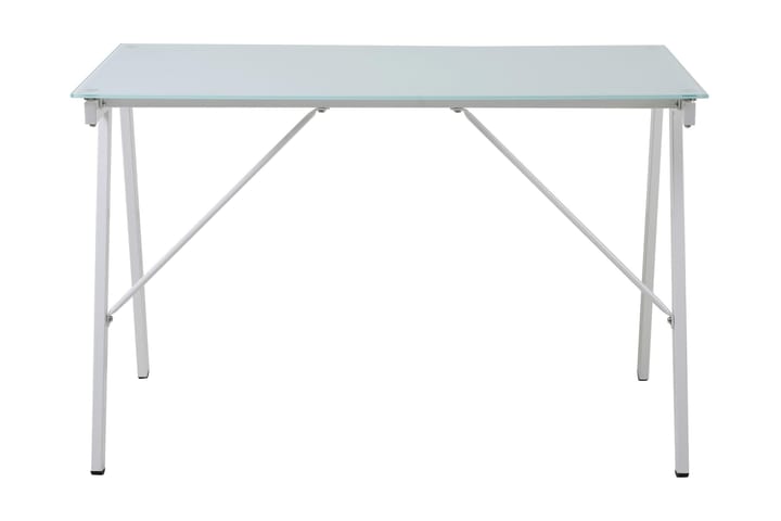 Kirjoituspöytä Estremera 113 cm - Lasi/Valkoinen - Huonekalut - Pöydät & ruokailuryhmät - Työpöytä - Kirjoituspöytä
