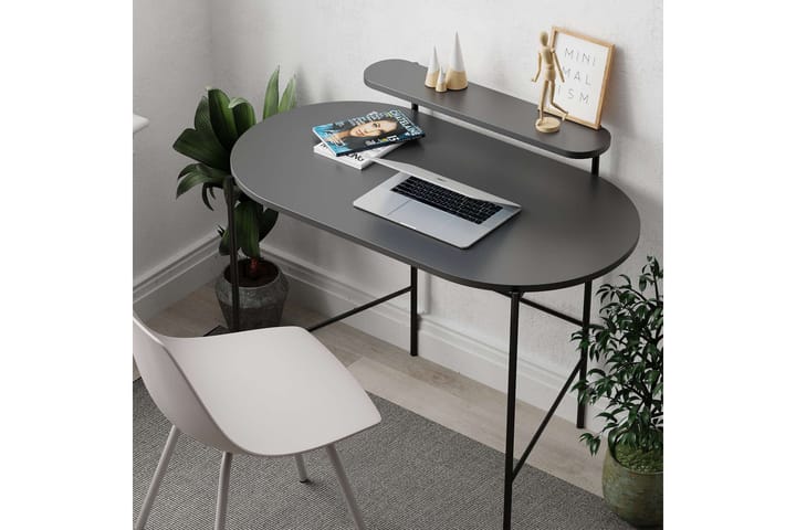 Kirjoituspöytä Fossoway 100 cm - Antrasiitti - Huonekalut - Pöytä & ruokailuryhmä - Työpöytä - Kirjoituspöytä