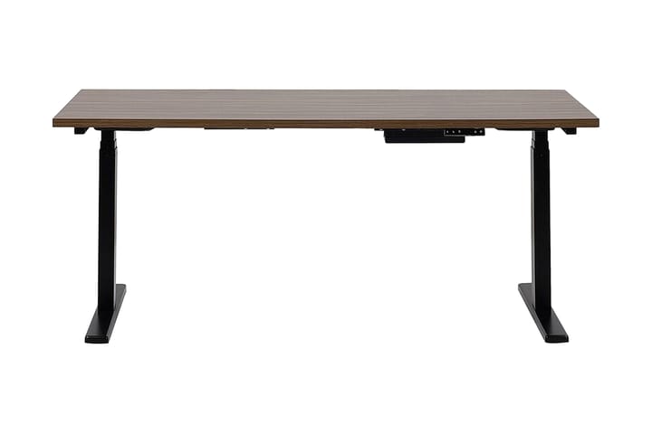 Kirjoituspöytä Hengrove 160 cm Sähkösäätö - Tummanruskea/Musta - Huonekalut - Pöydät & ruokailuryhmät - Työpöytä - Kirjoituspöytä - Korkeussäädettävä kirjoituspöytä