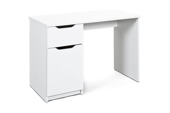 Kirjoituspöytä Hilbre 115 cm Säilytyksellä Laatikko+kaappi - Valkoinen - Säilytys - Säilytyskalusteet - Lipasto