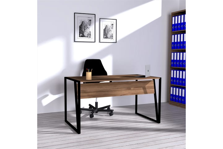 Kirjoituspöytä Kemiri 140 cm - Pähkinänruskea/Musta - Huonekalut - Pöydät & ruokailuryhmät - Työpöytä - Kirjoituspöytä