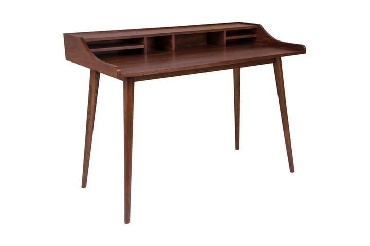 Kirjoituspöytä Koontz 120 cm Säilytyksellä Hylly - Pähkinänruskea - Huonekalut - Pöydät & ruokailuryhmät - Työpöytä - Kirjoituspöytä