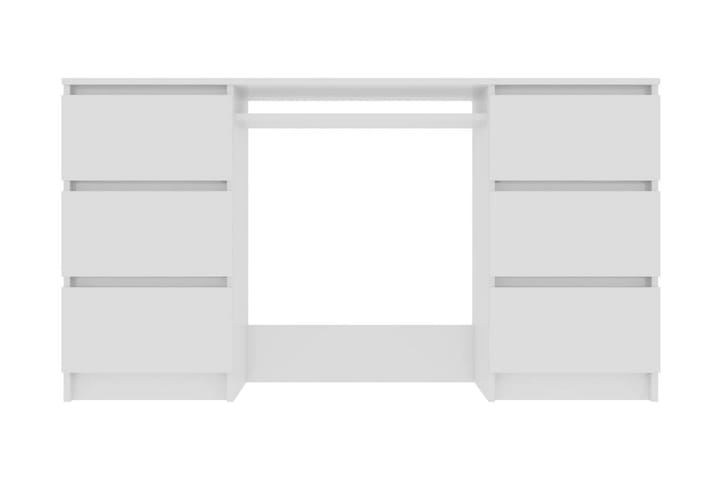 Kirjoituspöytä korkeakiilto valkoinen 140x50x77 cm lastulevy - Valkoinen - Huonekalut - Pöytä & ruokailuryhmä - Työpöytä - Kirjoituspöytä