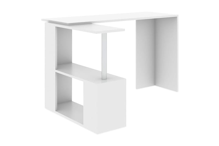 Kirjoituspöytä Lalenius 130 cm Säilytyksellä Hyllyt L-muoto - Valkoinen - Huonekalut - Pöydät & ruokailuryhmät - Työpöytä - Kirjoituspöytä