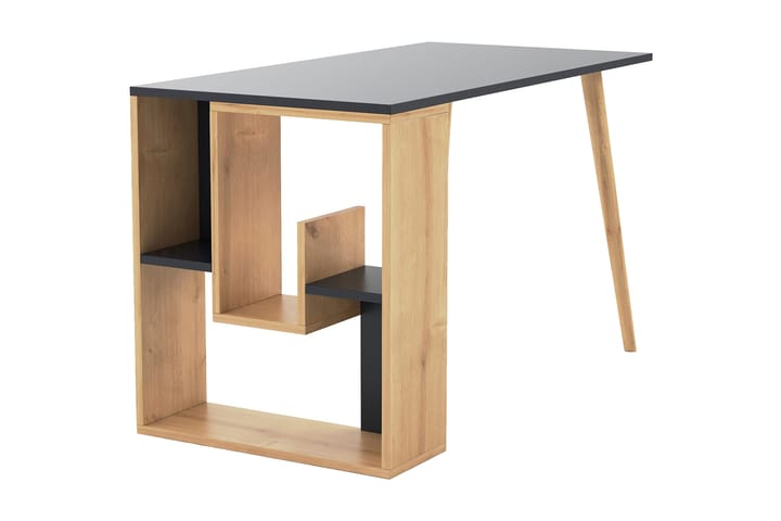Kirjoituspöytä Lasvaras 120x72,8x120 cm Säilytyksellä - Harmaa/Ruskea - Huonekalut - Pöytä & ruokailuryhmä - Työpöytä - Kirjoituspöytä