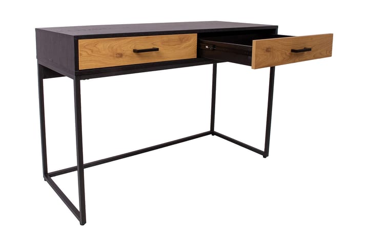 Kirjoituspöytä Limmen 120 cm Säilytyksellä 2 laatikkoa - Tammenväri/Musta - Huonekalut - Pöytä & ruokailuryhmä - Työpöytä - Kirjoituspöytä