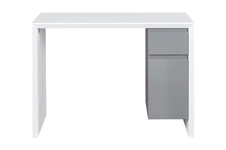 Kirjoituspöytä Megara 120 cm Säilytyksellä Laatikko+kaappi - Valkoinen/Harmaa - Huonekalut - Pöytä & ruokailuryhmä - Työpöytä - Kirjoituspöytä