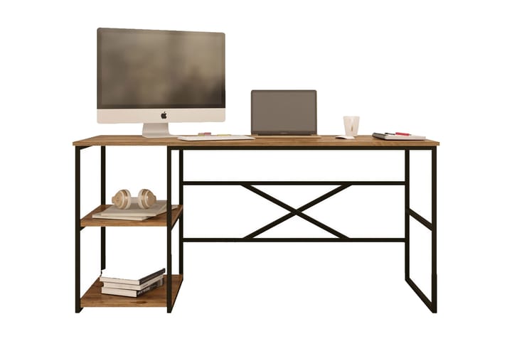 Kirjoituspöytä Mockba 160x75x160 cm Säilytyksellä - Vihreä - Huonekalut - Pöytä & ruokailuryhmä - Työpöytä - Kirjoituspöytä