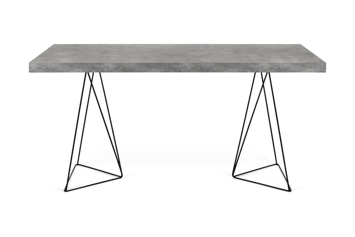 Kirjoituspöytä Multi 160 cm - Betoninharmaa/Musta - Huonekalut - Pöytä & ruokailuryhmä - Työpöytä - Kirjoituspöytä