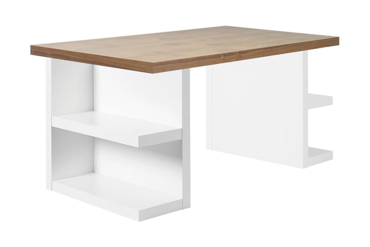 Kirjoituspöytä Multi 180 cm Säilytyksellä Hyllyt - Tummanruskea - Huonekalut - Pöytä & ruokailuryhmä - Työpöytä - Kirjoituspöytä